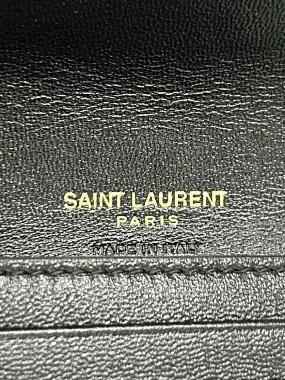SAINT LAURENT PARIS Cassandra Multifold Wallet 692061 Black Leather - - Picture 6 of 12